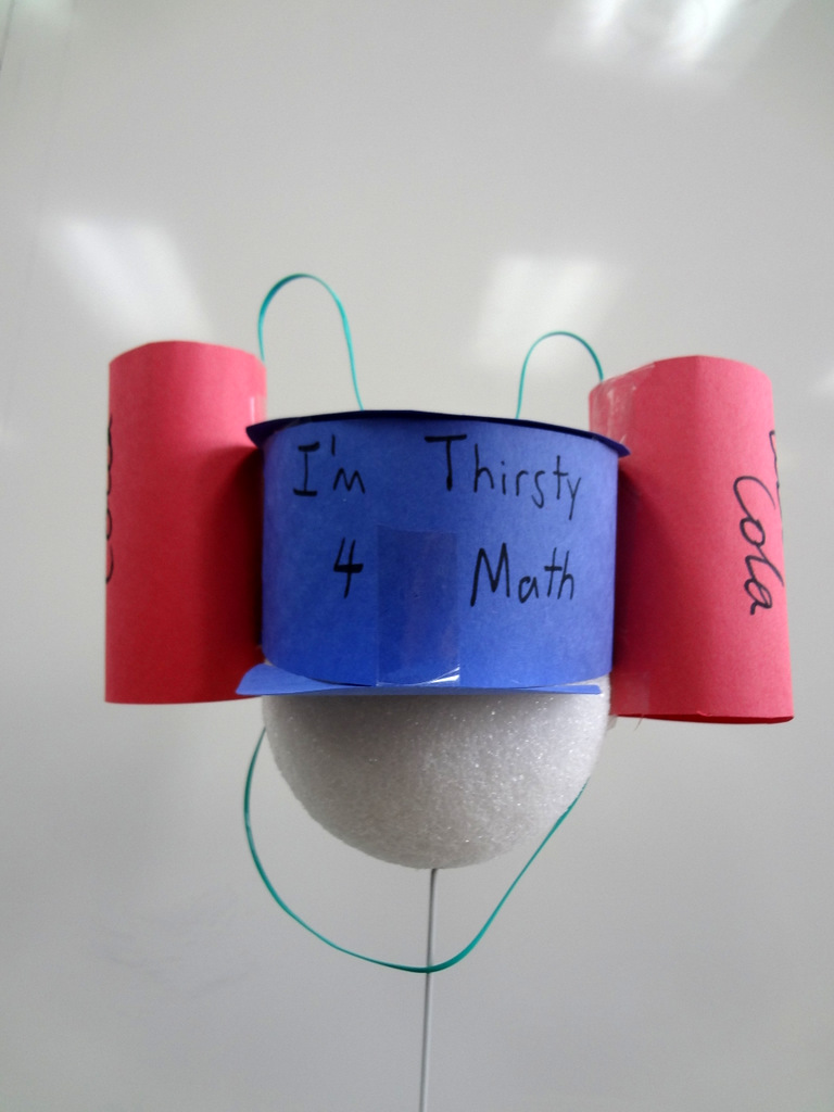 A "hat" made by Patrick Honner's students as part of his award-winning math lesson plan. Image: Patrick Honner.