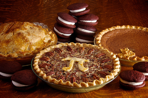 A variety of pies celebrating the number pi. Source: flickr/djwtwo.